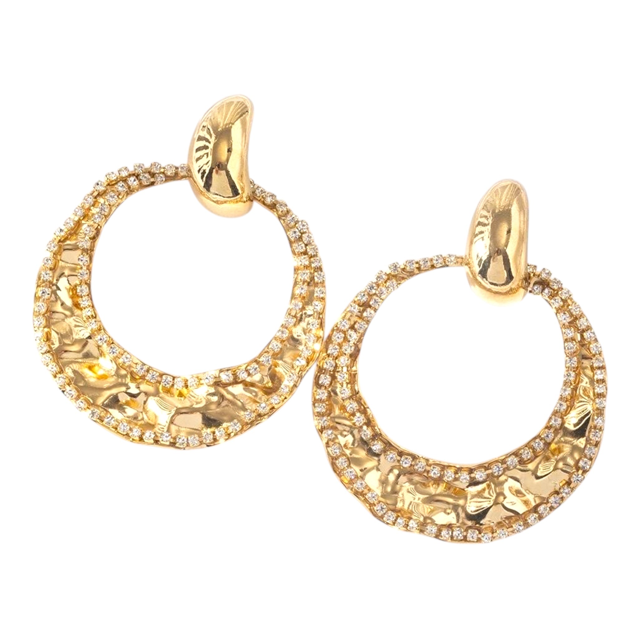 Statement Open strass oorbellen