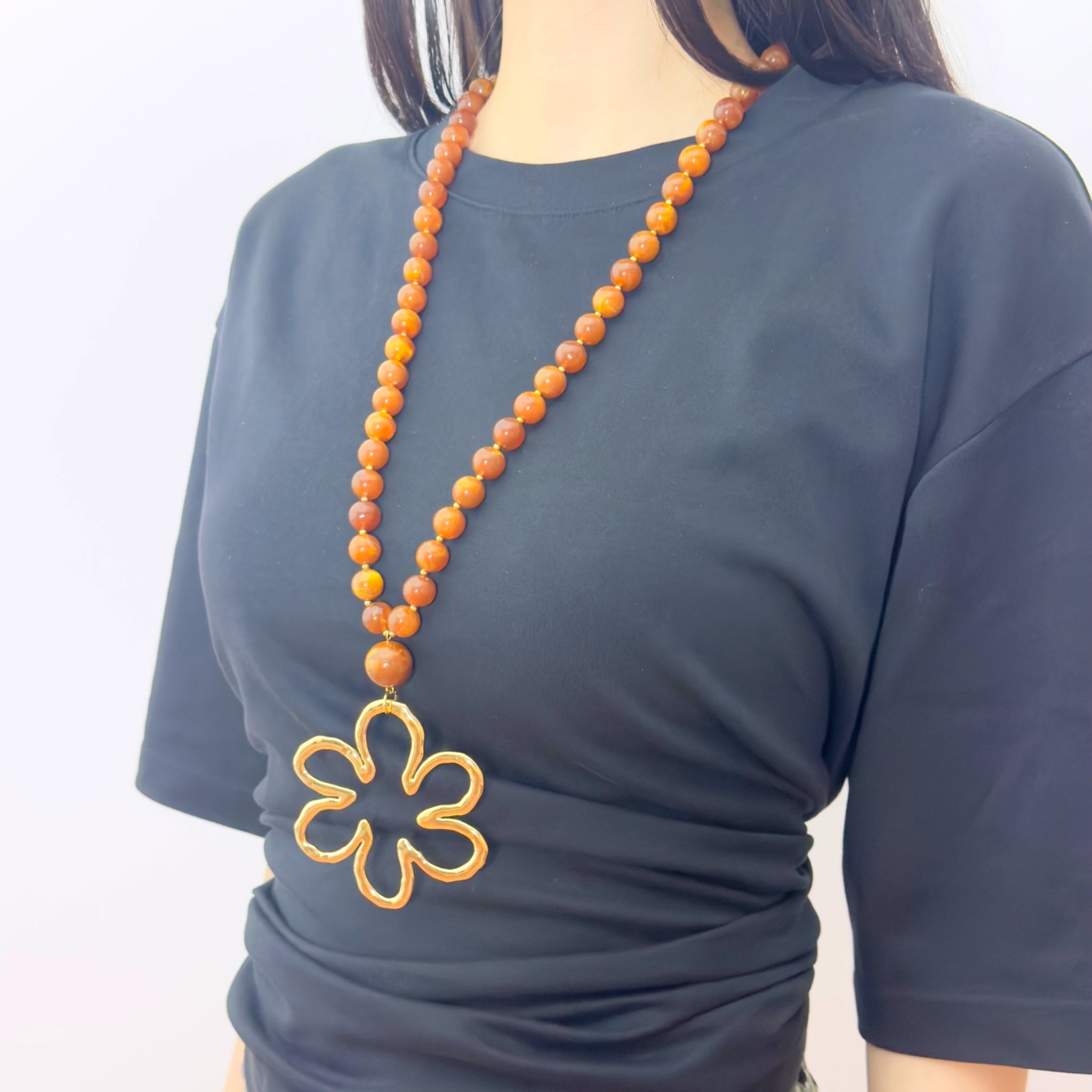 Statement flower Lange ketting