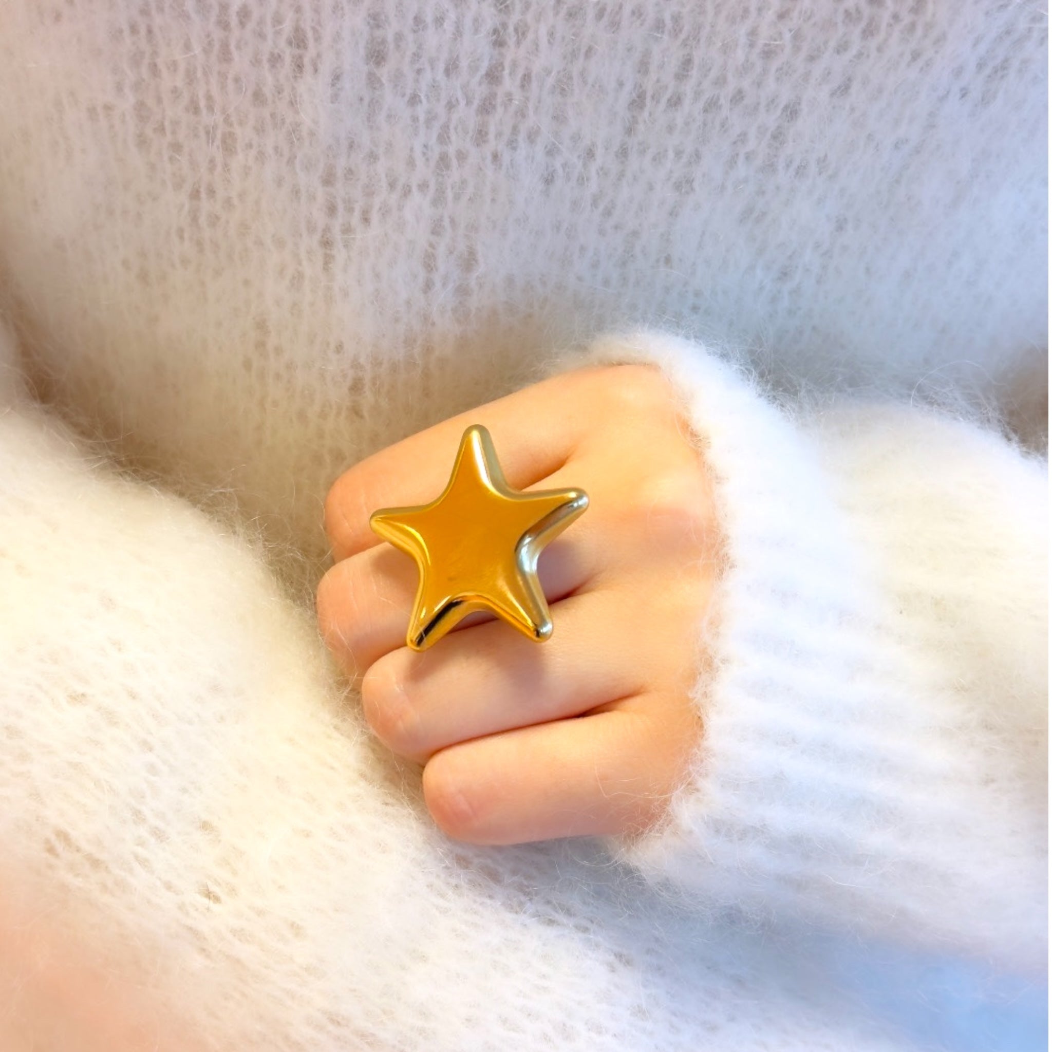 Statement star ring – RVS ring groothandel | SOFIZARE