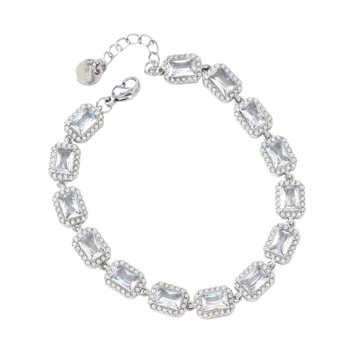 Strassy emerald armband