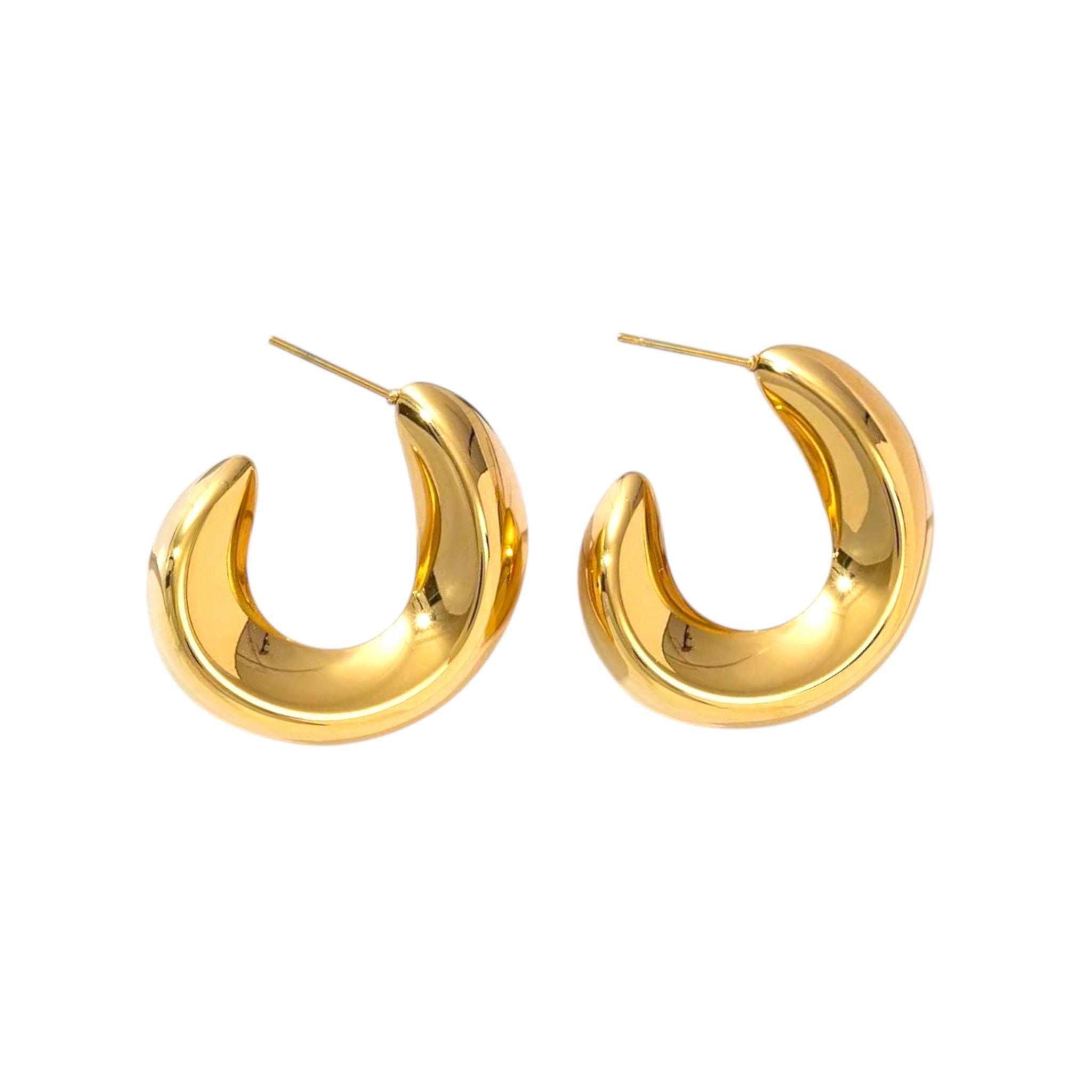 Bagel hoop earrings