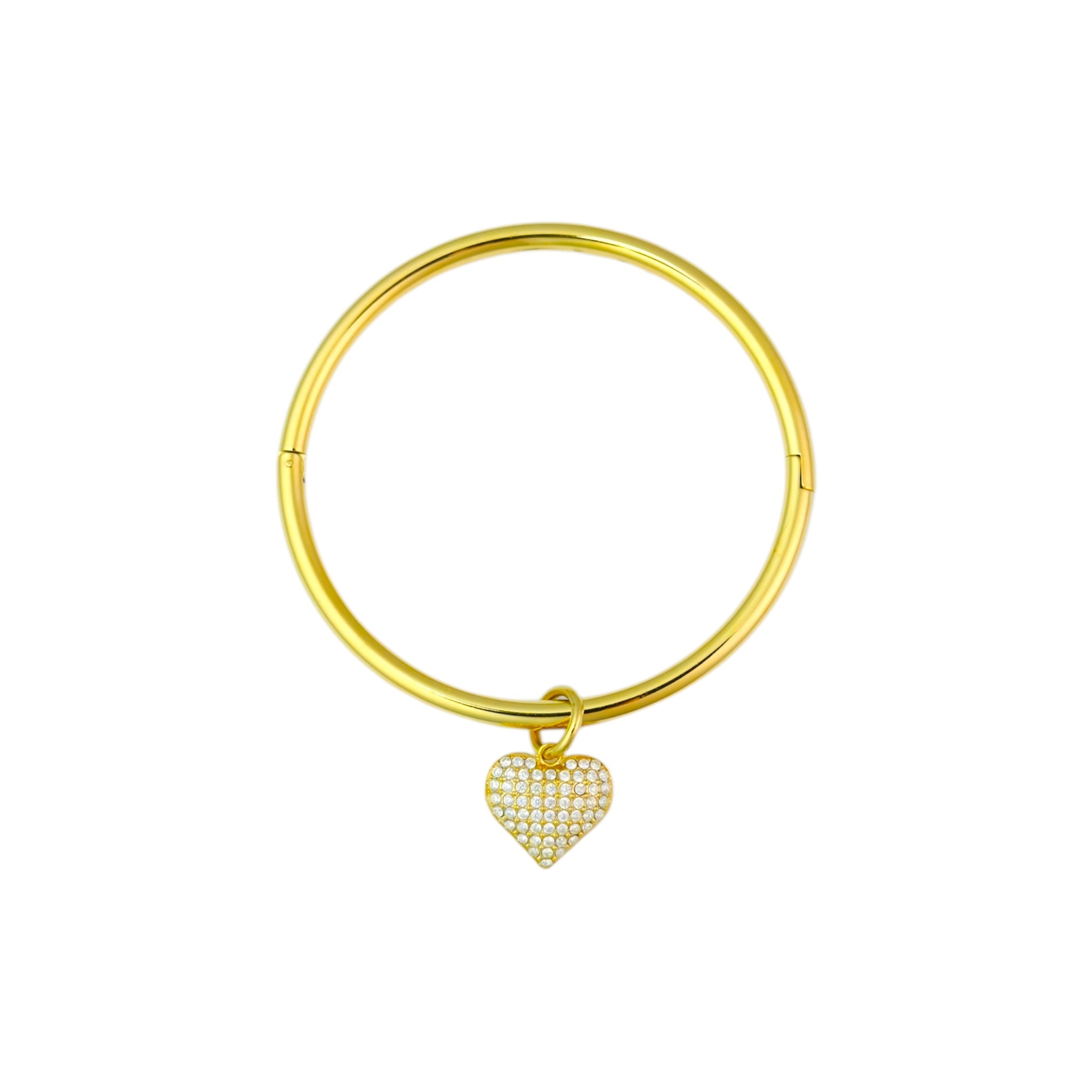 Hanging strass love bangle