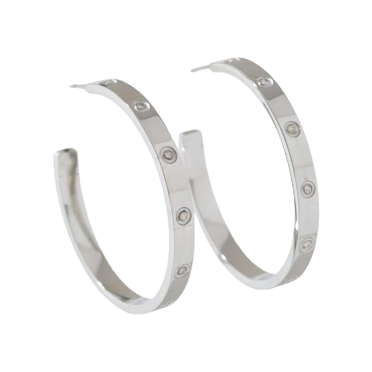 Glass hoops earrings
