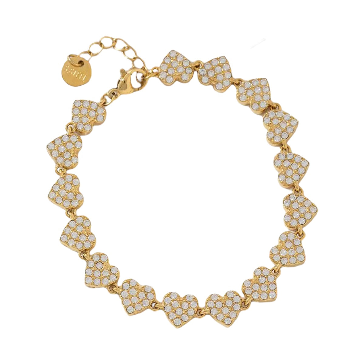 Statement strassy heart armband