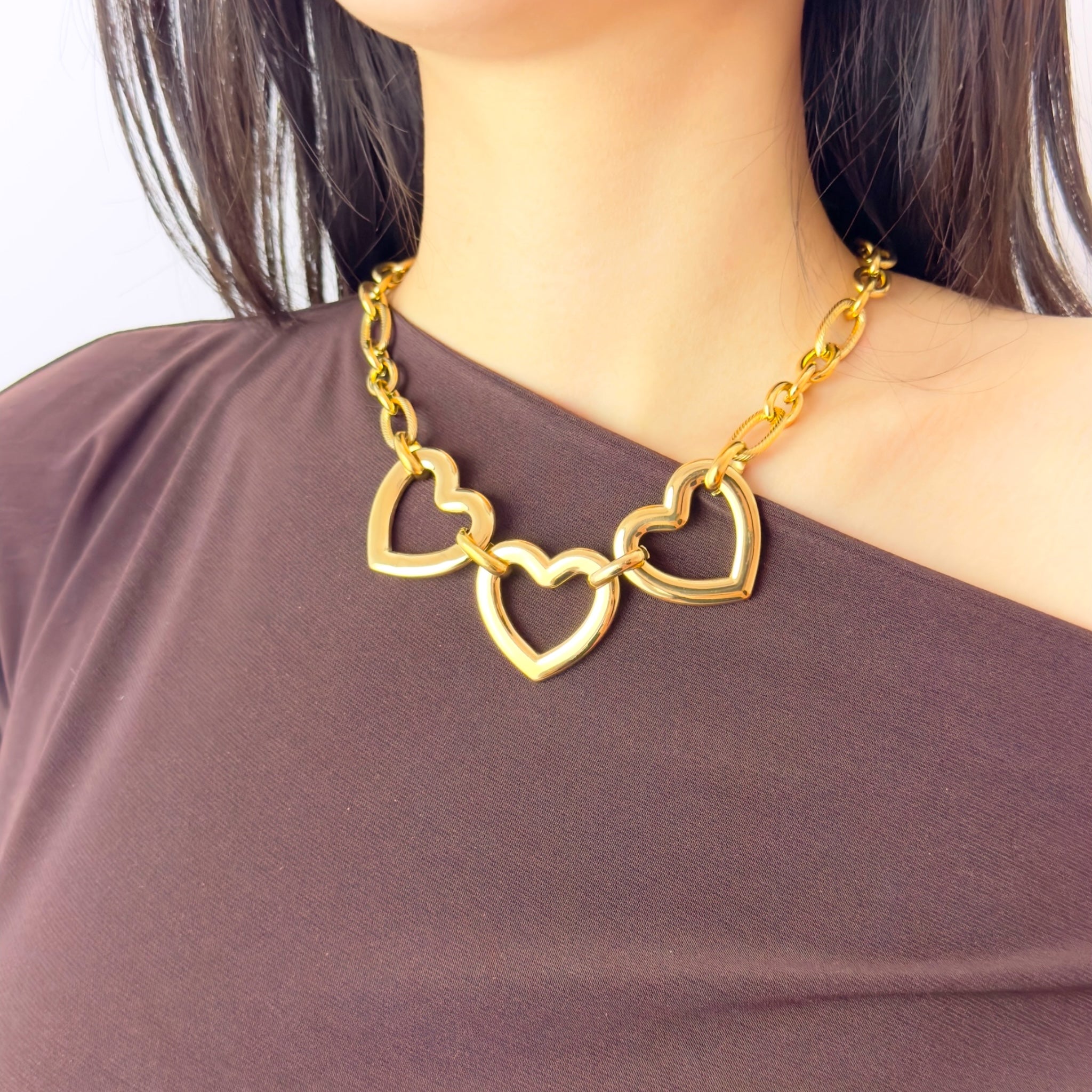 Open triple love ketting
