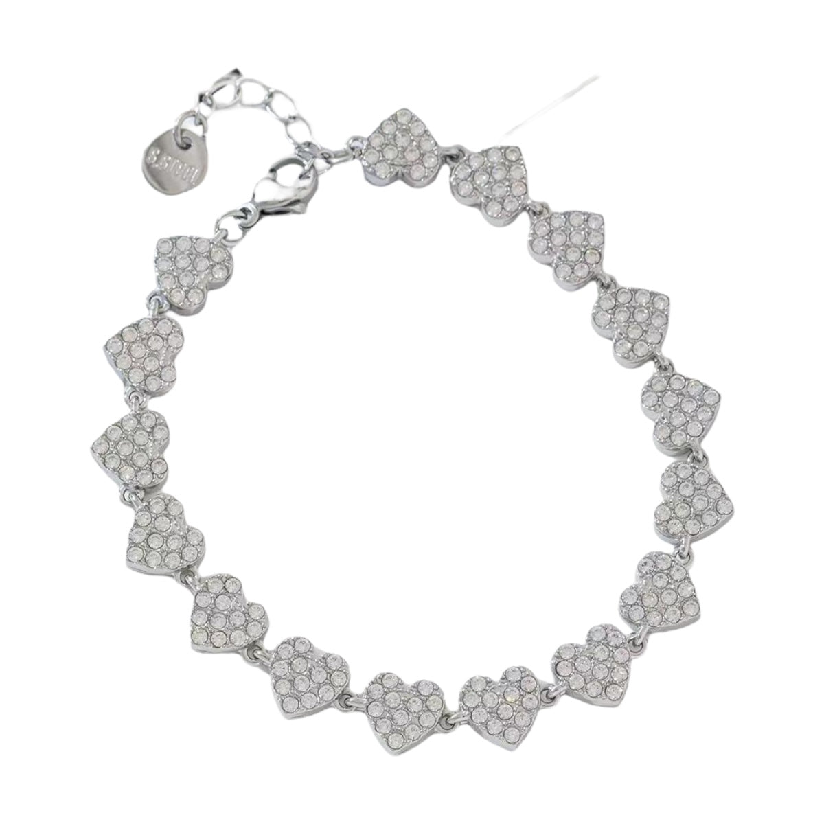 Statement strassy heart armband
