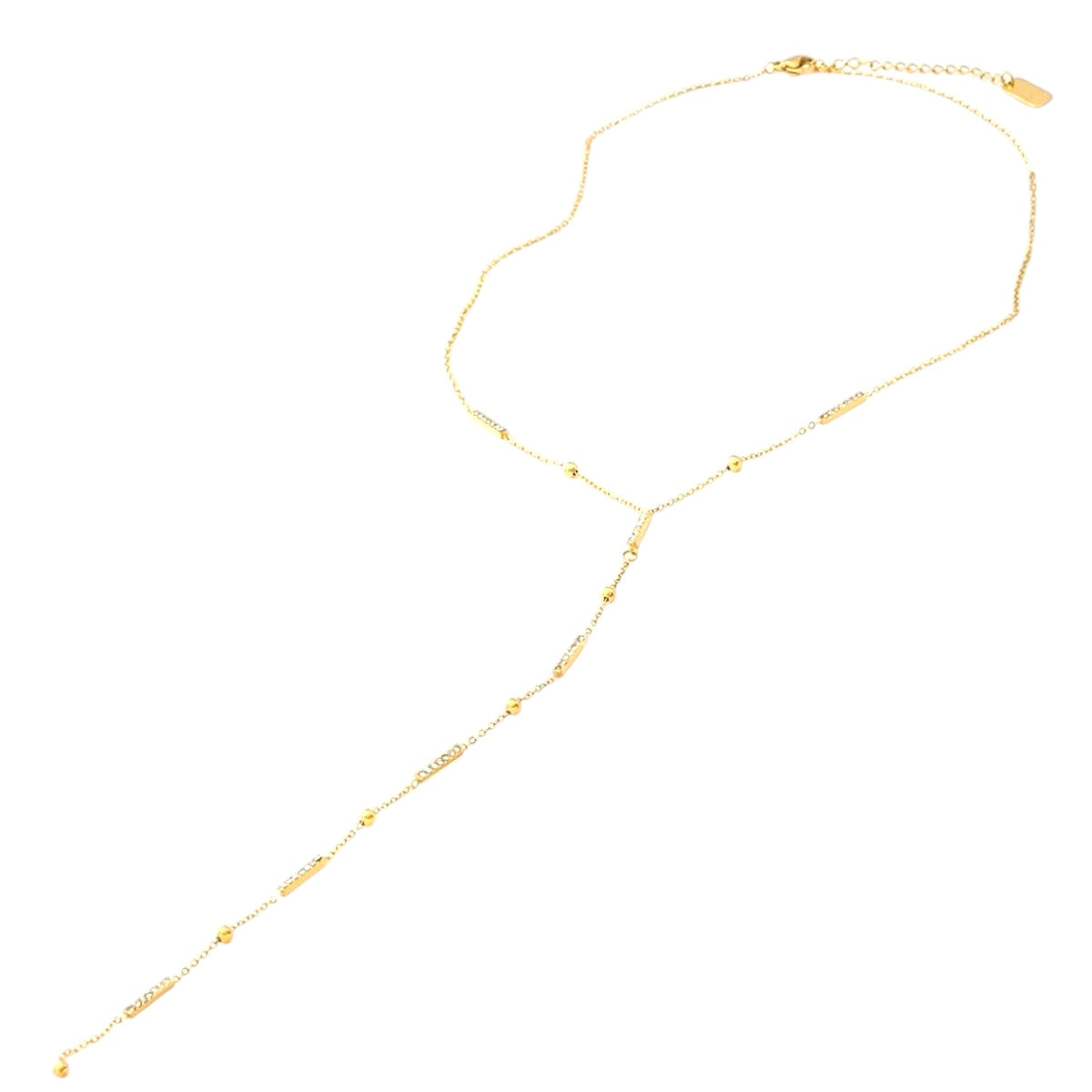 Dress strass Y ketting