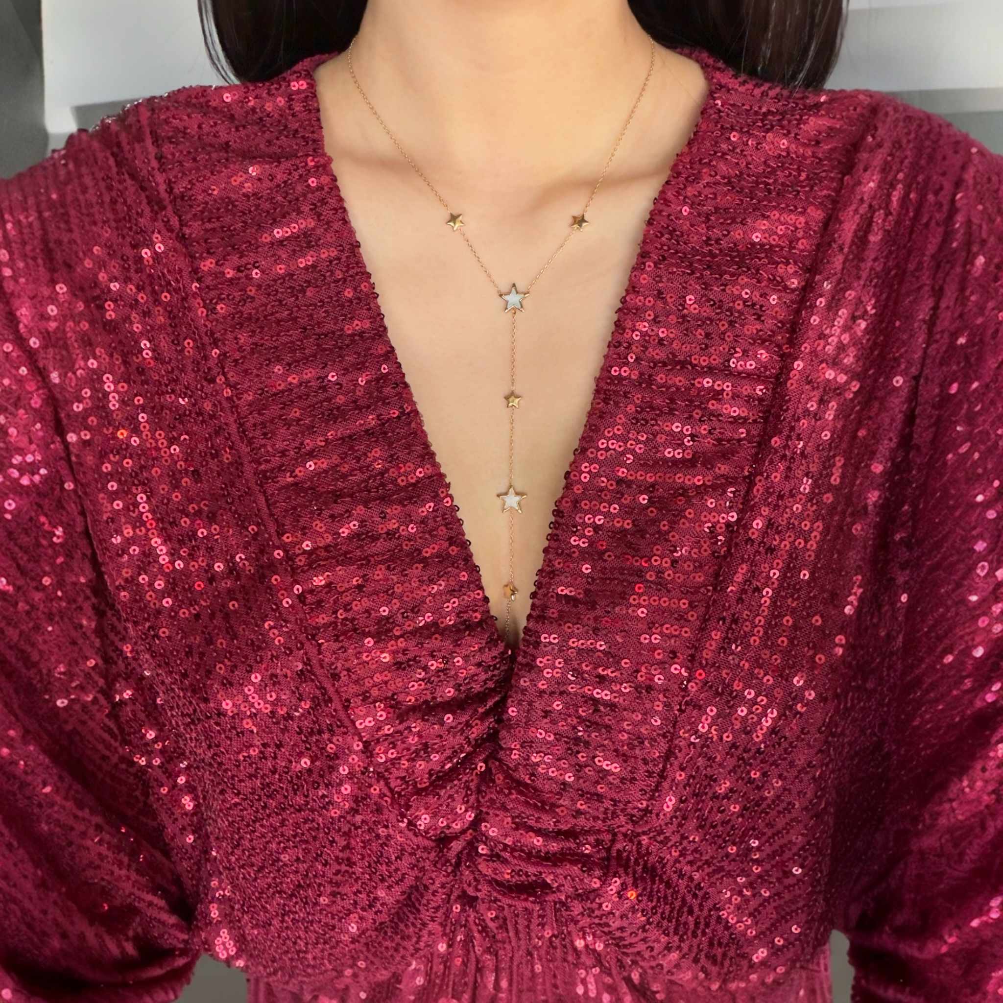 Parel star Y ketting