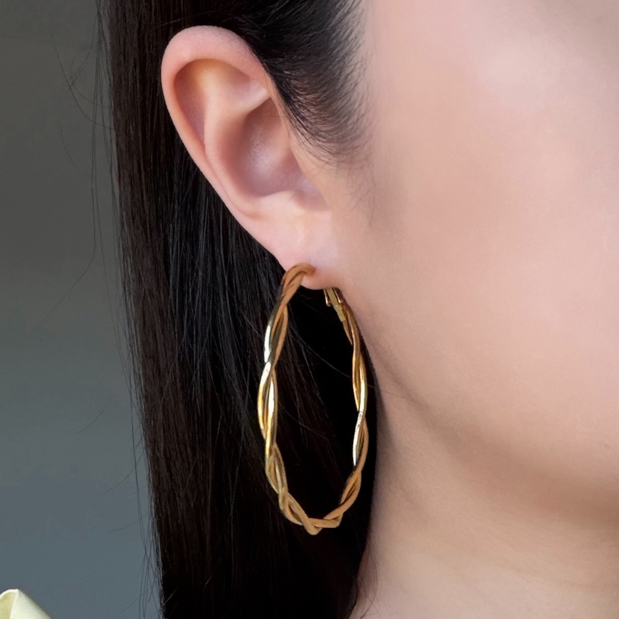 Twisted hoops oorbellen