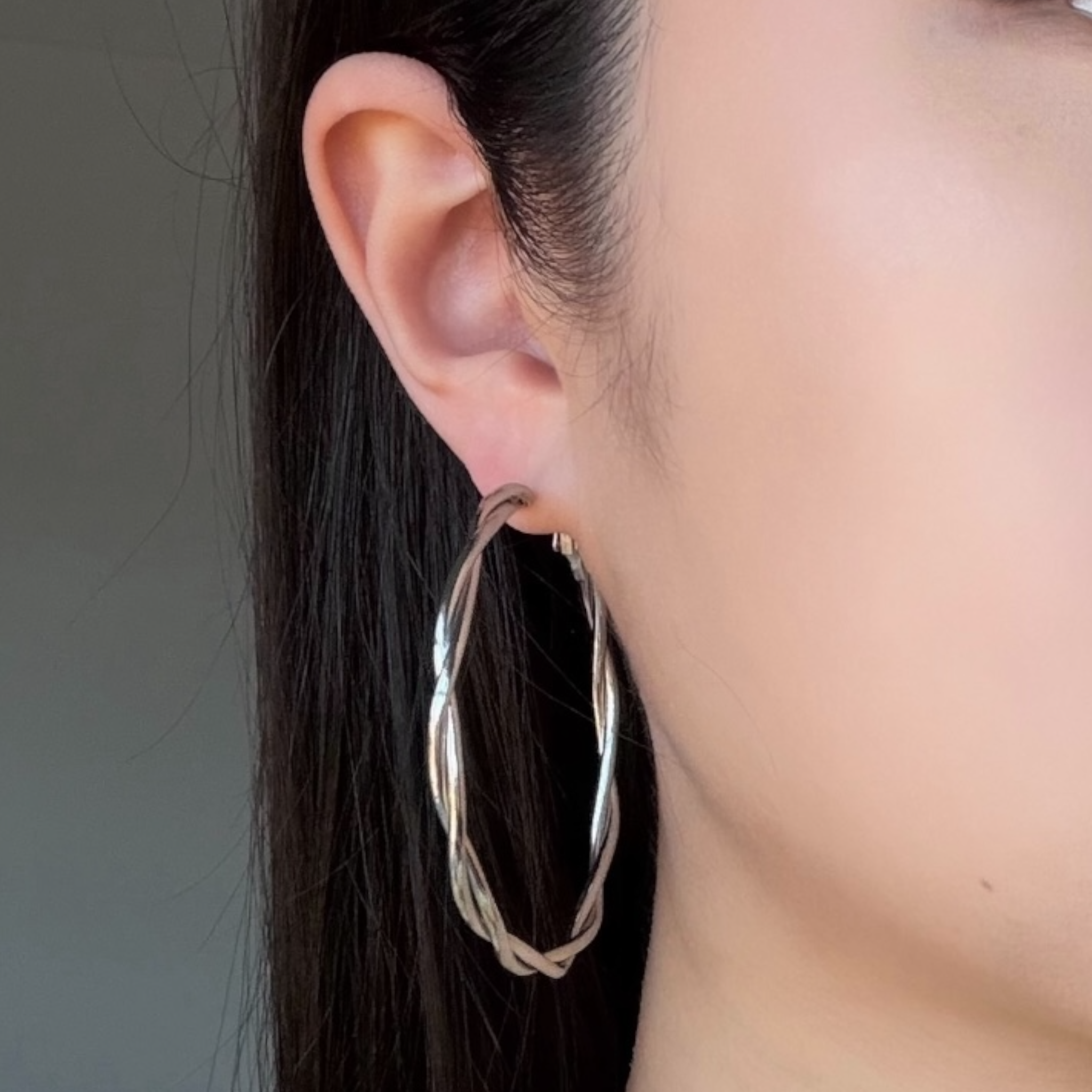 Twisted hoops oorbellen