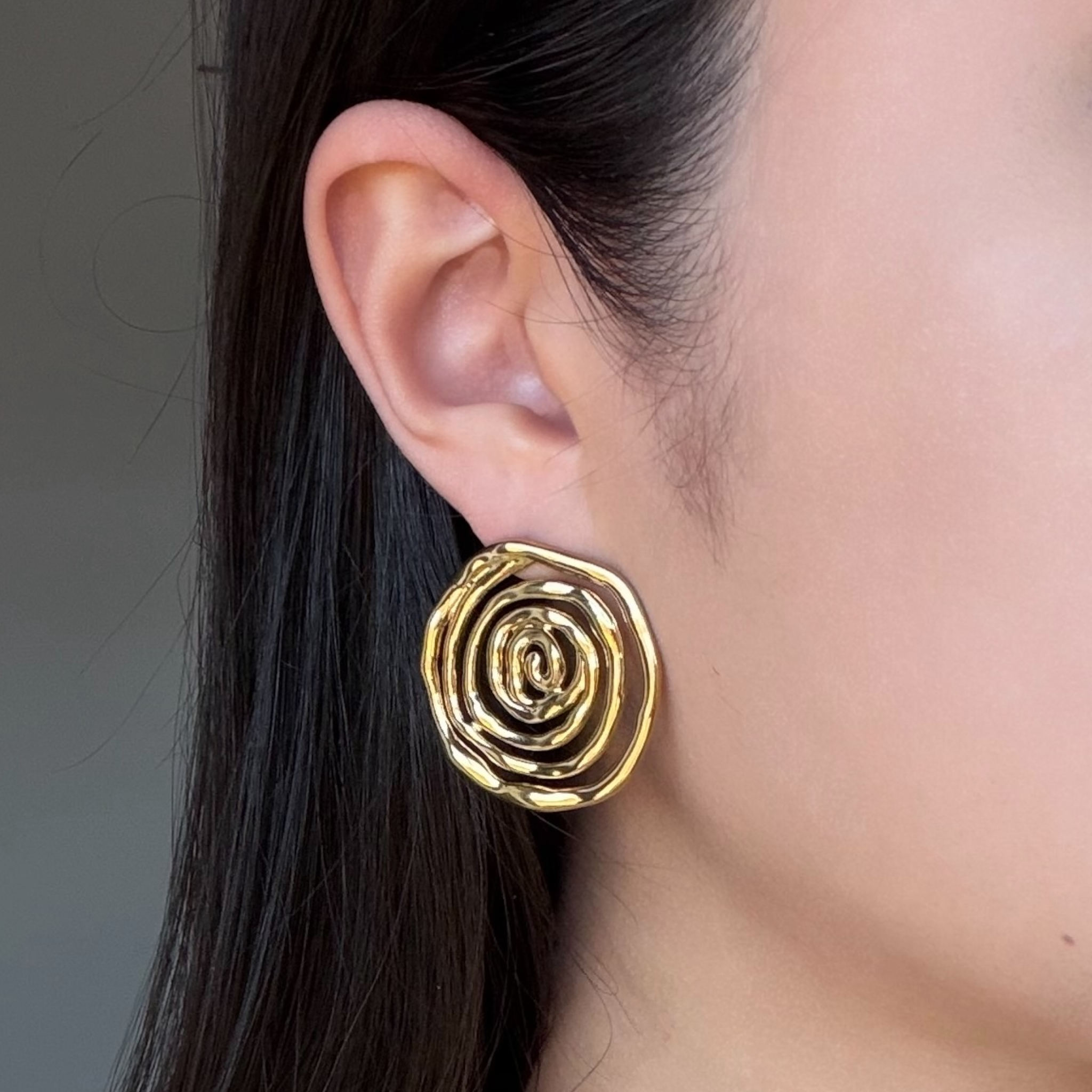 Orga studs oorbellen