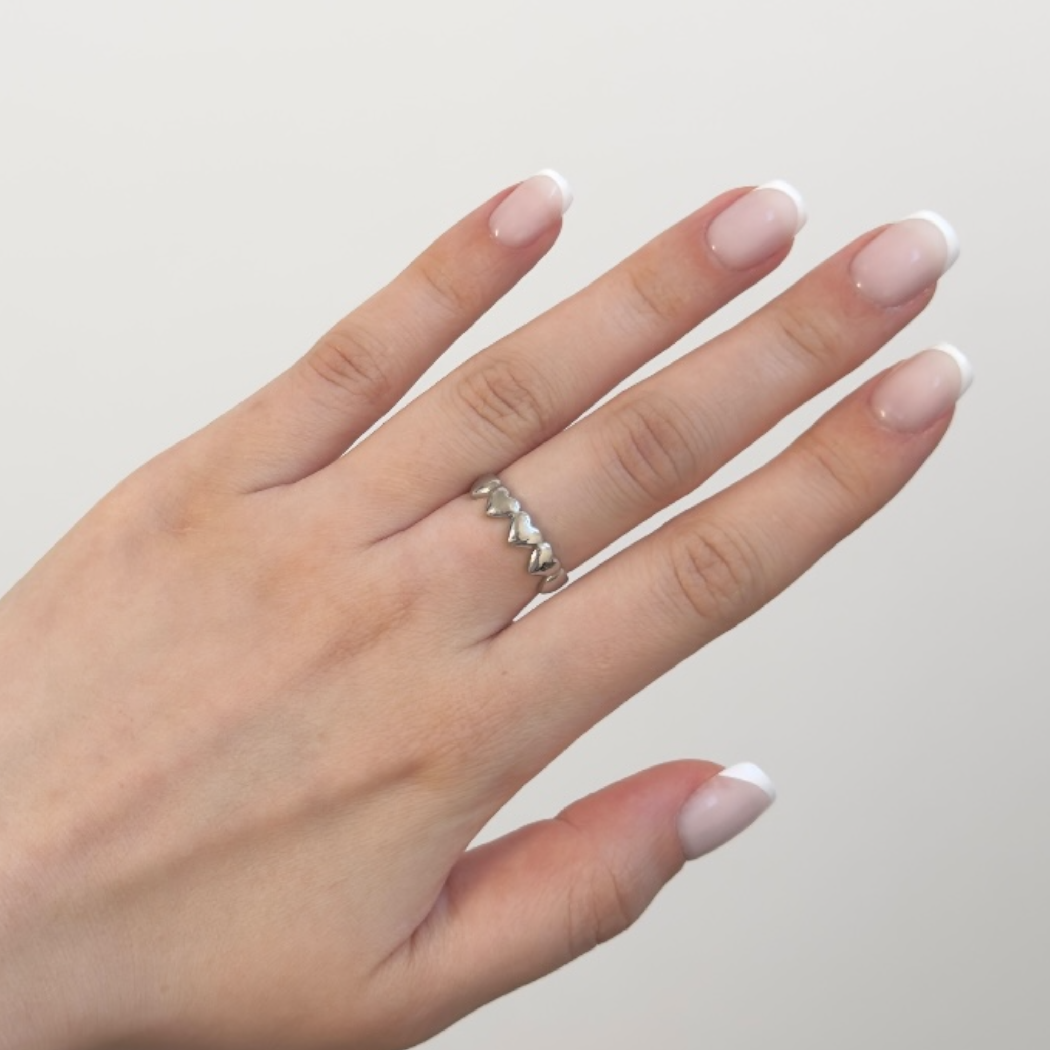 Down heart ring