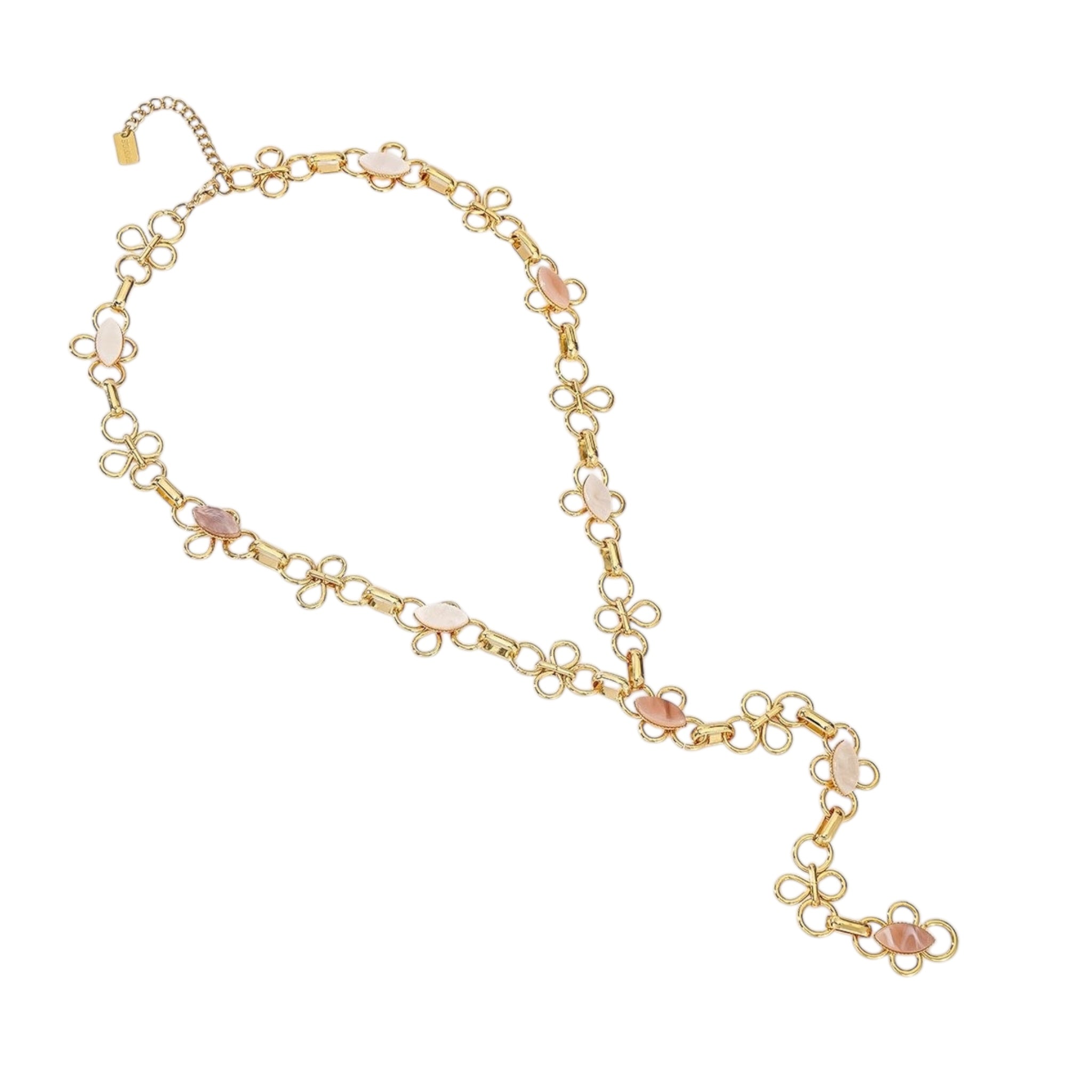 Happy flower Y ketting wit