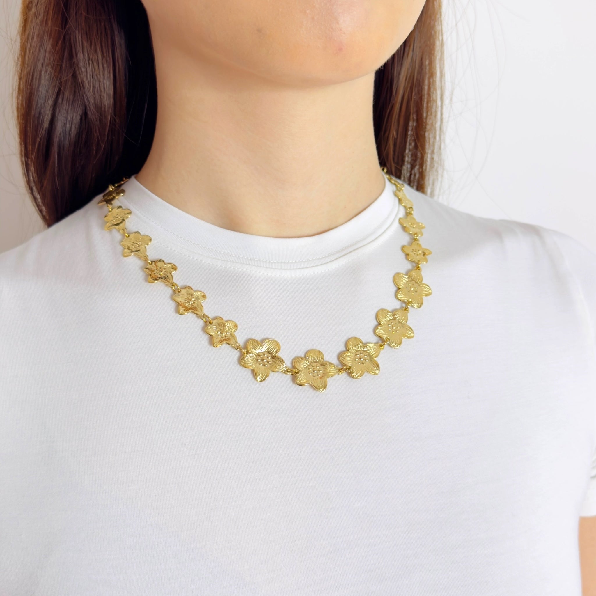 Zara flower statement necklace