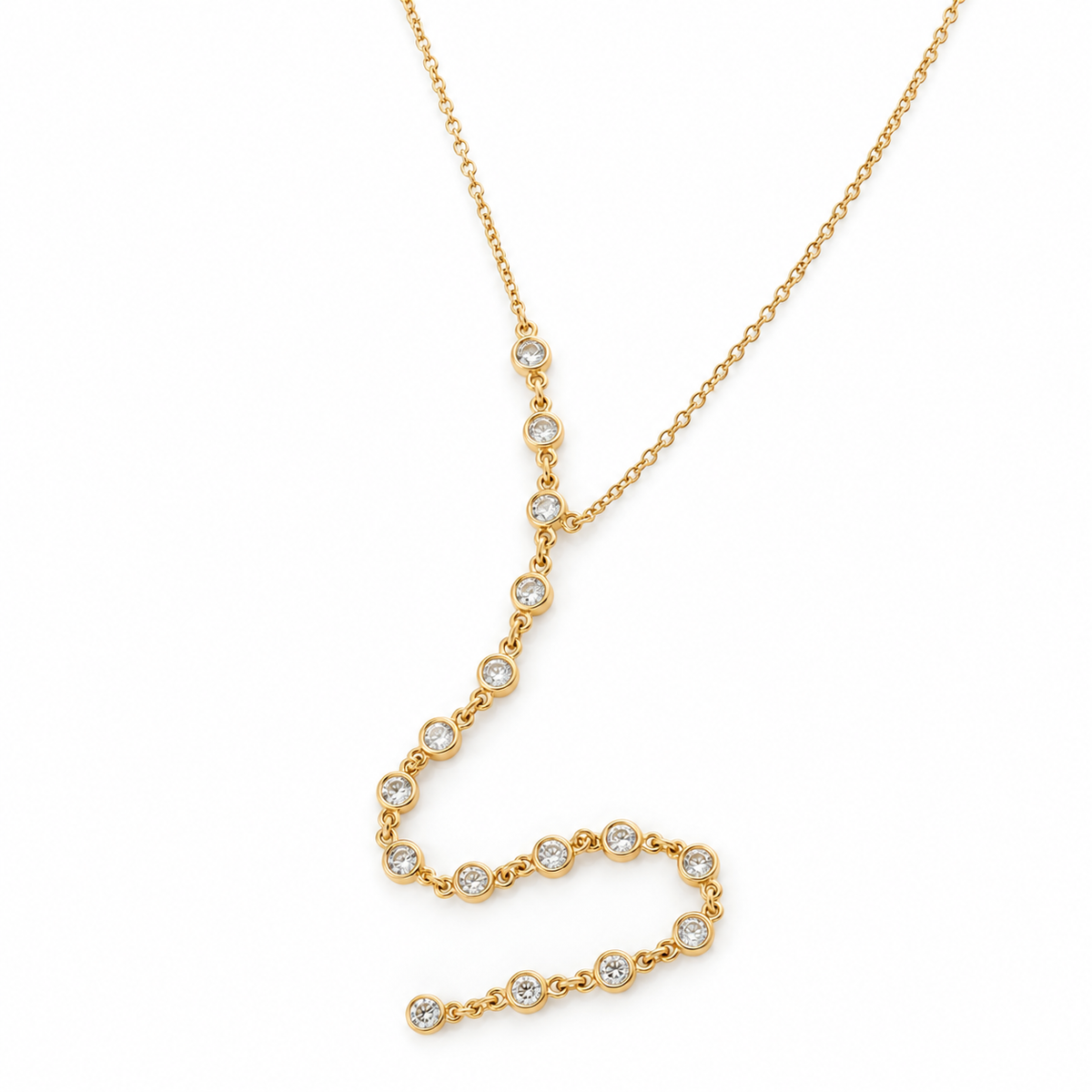 Slice strassy Y ketting