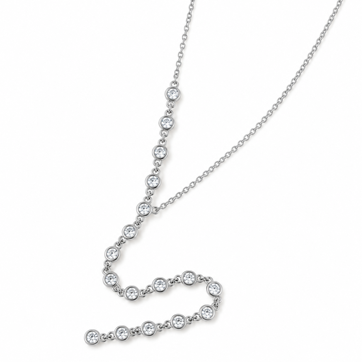 Slice strassy Y ketting