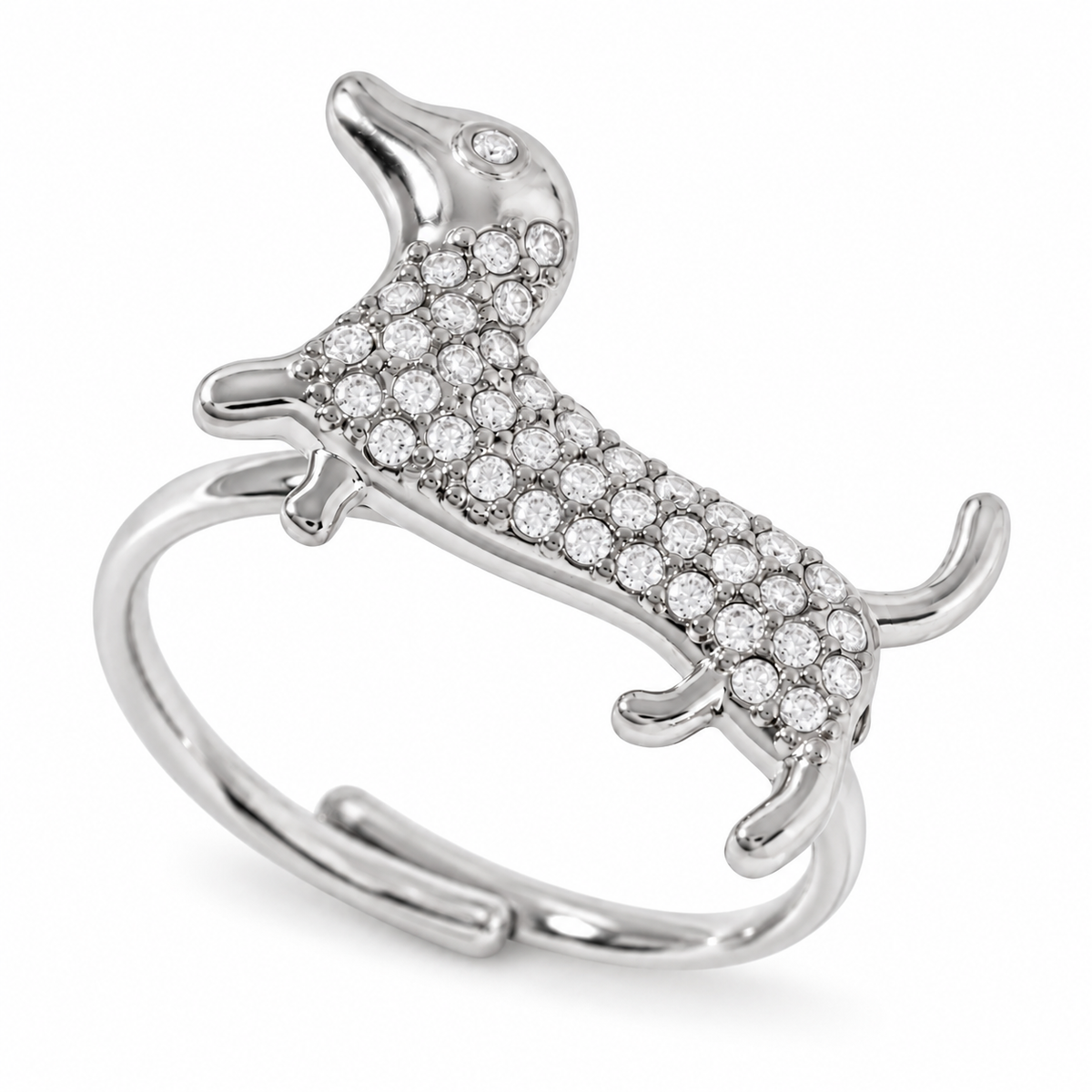 Teckel strass ring