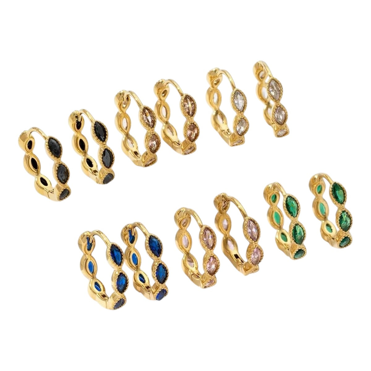 Strassy hoops oorbellen
