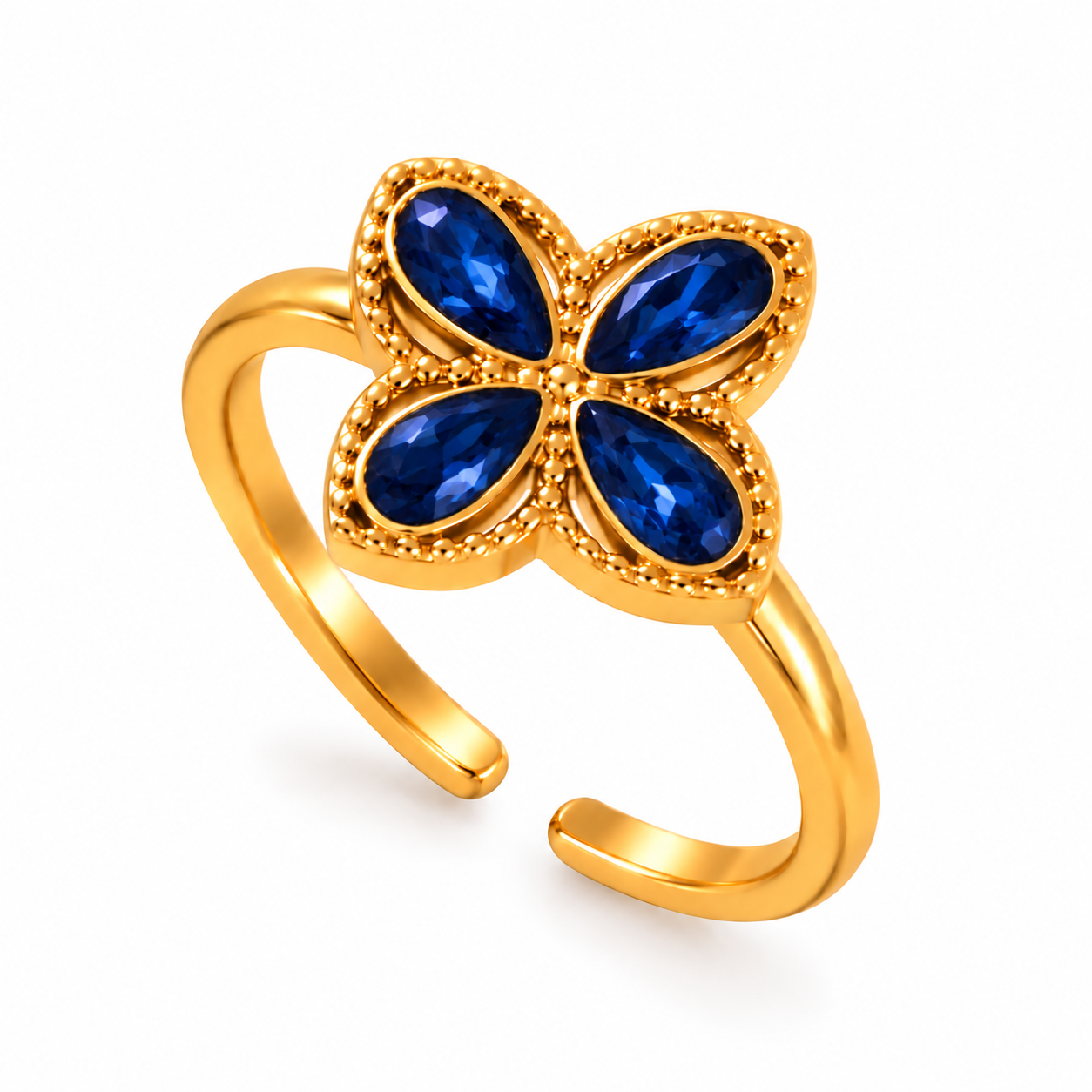 Amélie ring Smokey indigo blauw SOFIZARE
