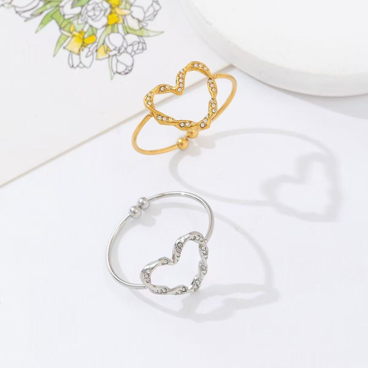 Strassy open hart ring