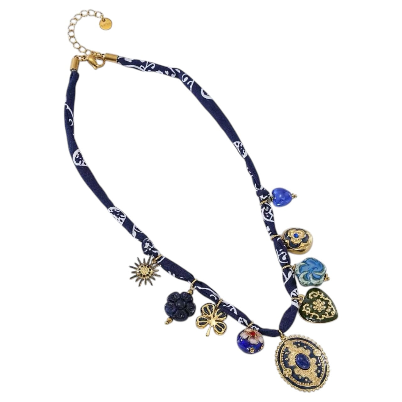 Bandana bedel ketting Blauw SOFIZARE