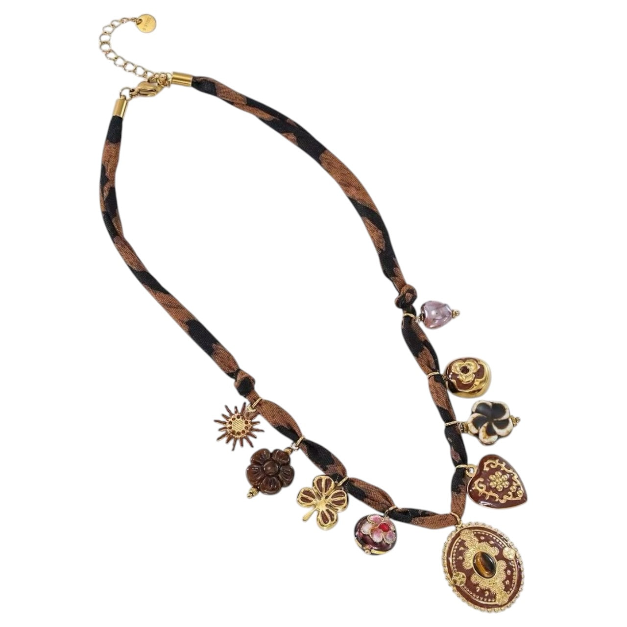 Bandana bedel ketting Bruin SOFIZARE