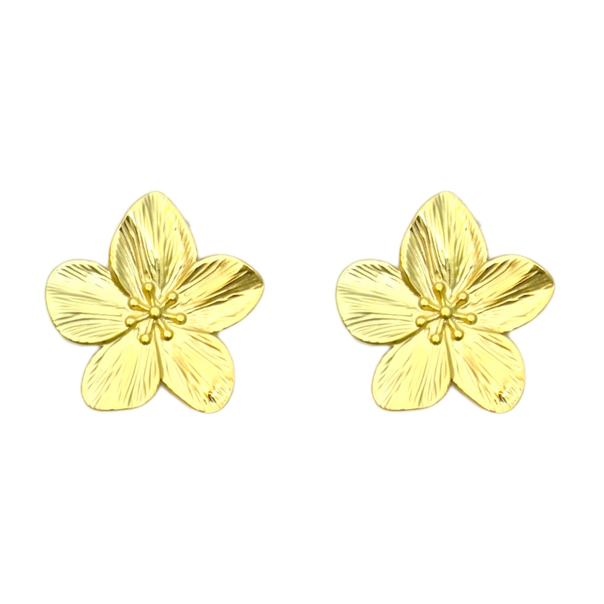 Bella bloem studs oorbellen Goud SOFIZARE