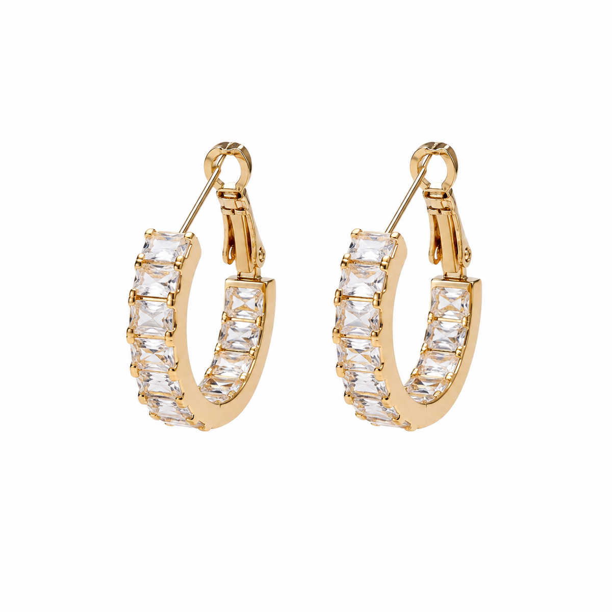 Bling strass hoops oorbellen Goud SOFIZARE