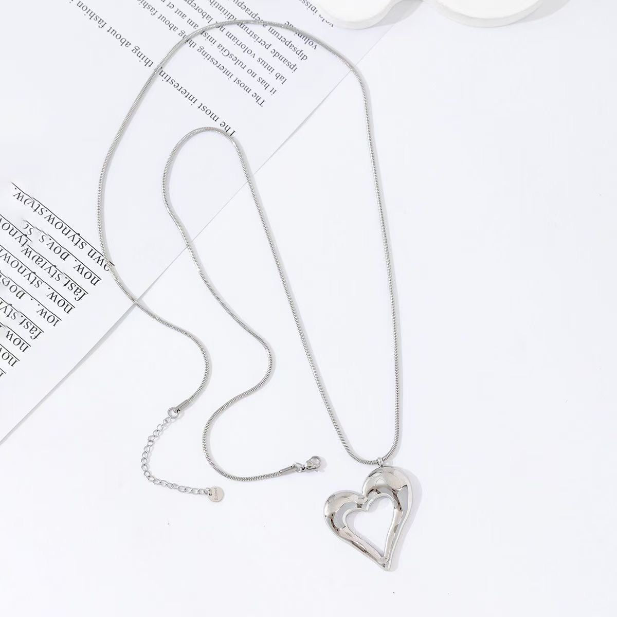 Open hearts lange ketting