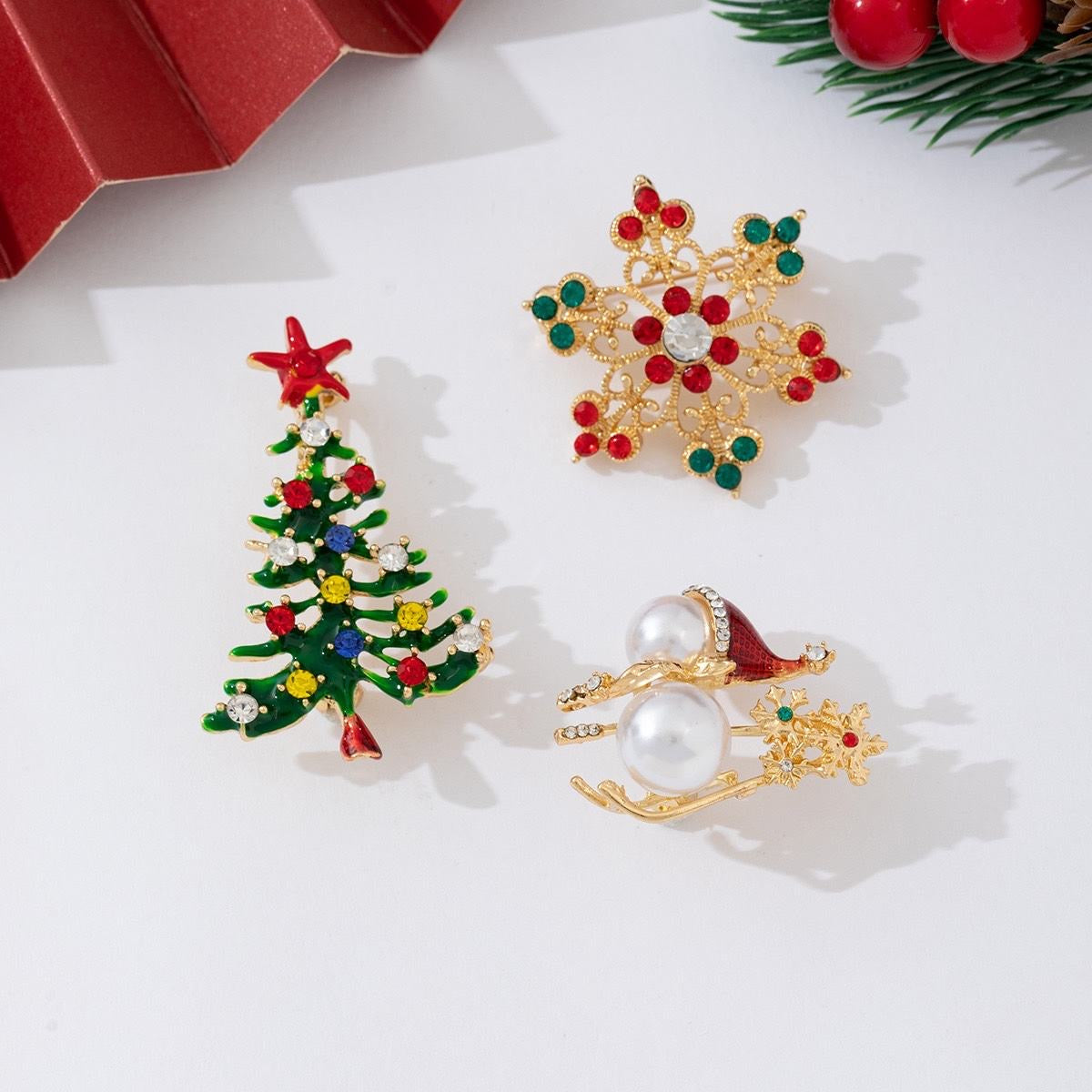 Christmas Broche Goud SOFIZARE