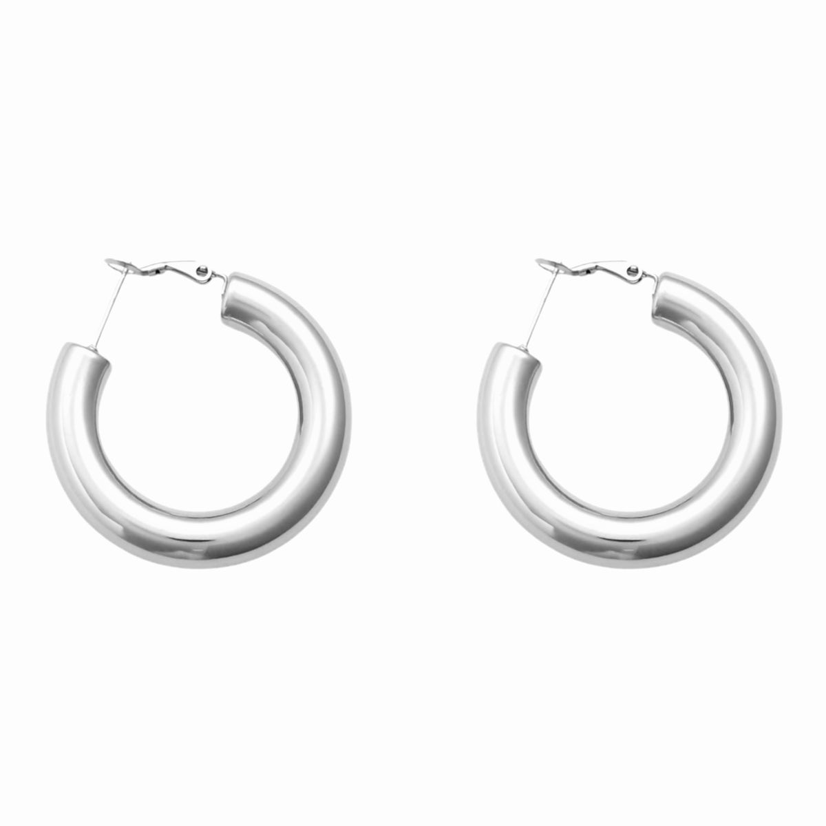 Chunky hoops oorbellen Zilver SOFIZARE