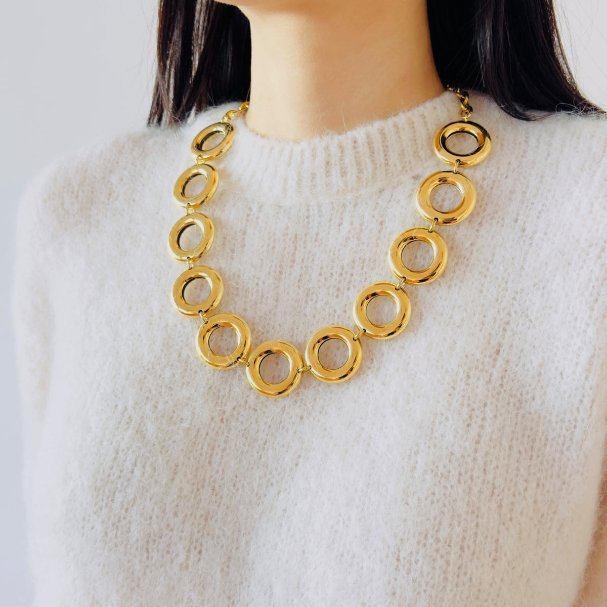 Circle statement ketting Goud SOFIZARE