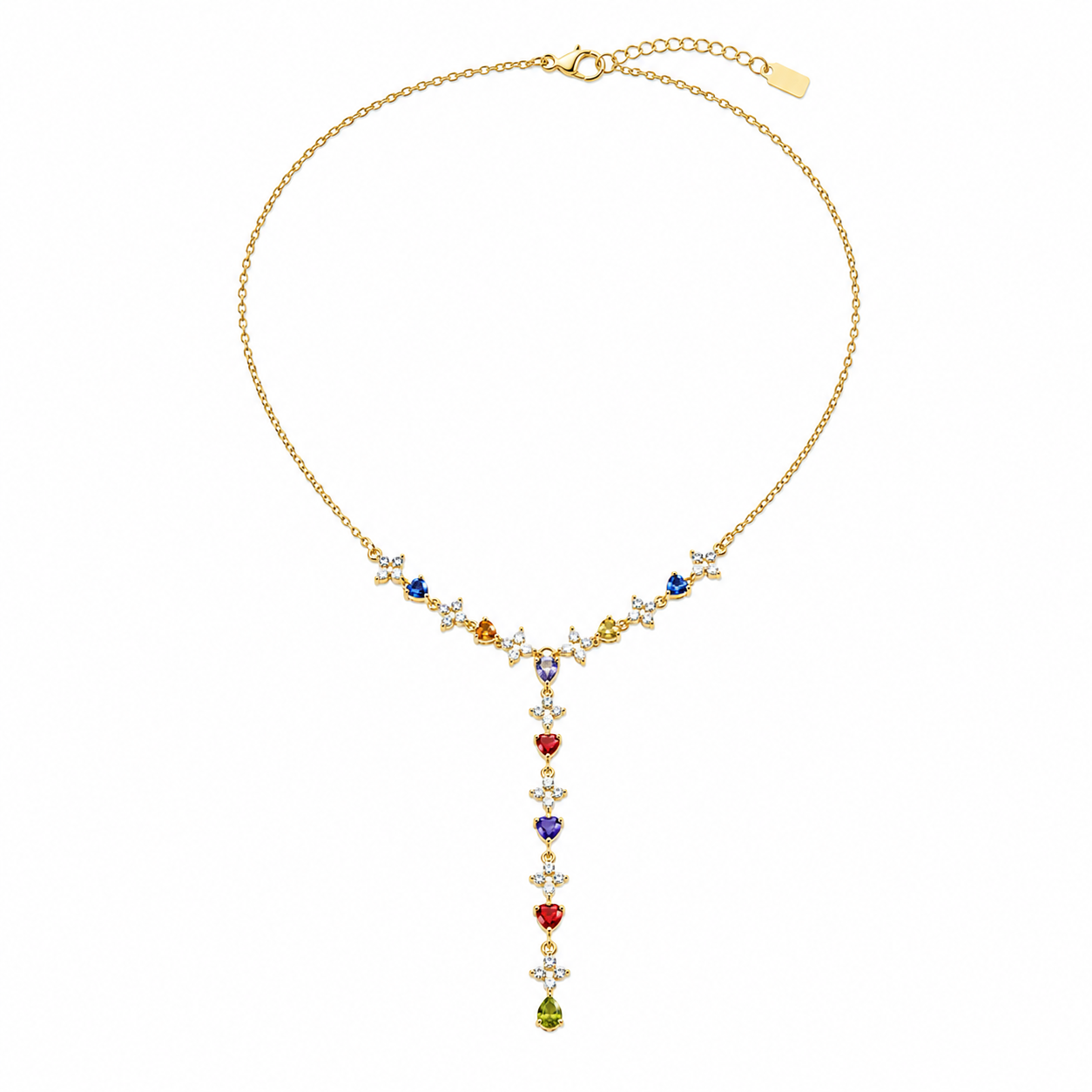 Clover heart Y ketting
