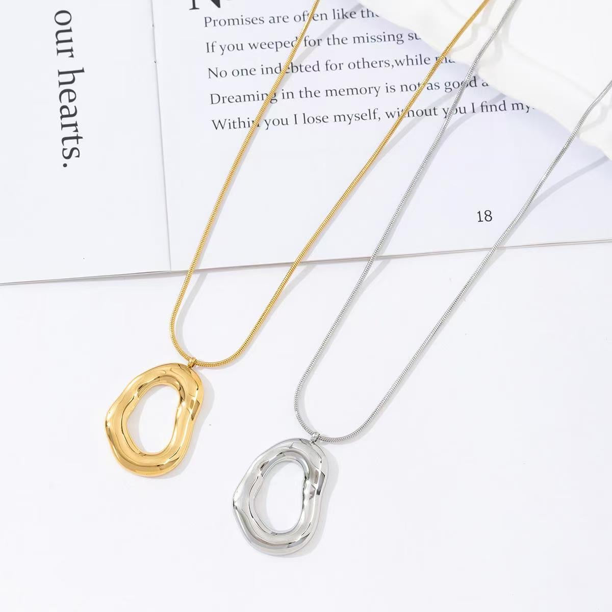 Open oval lange ketting