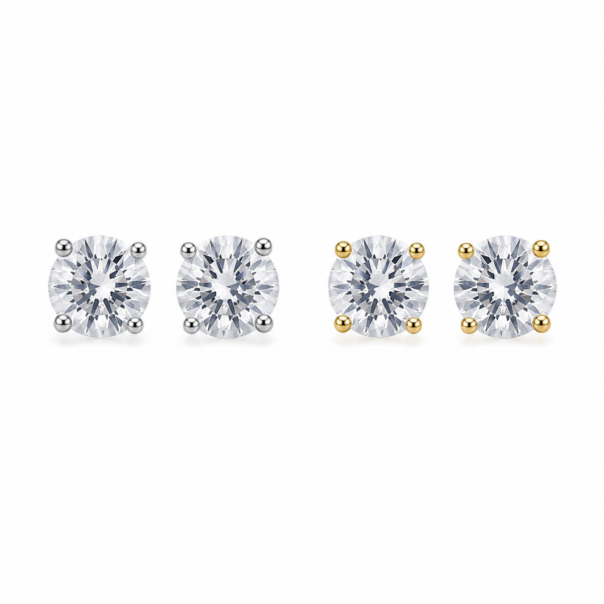 Diamond studs oorbellen Goud SOFIZARE