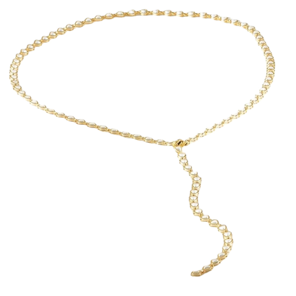 Dots pearl lange Y ketting Goud SOFIZARE