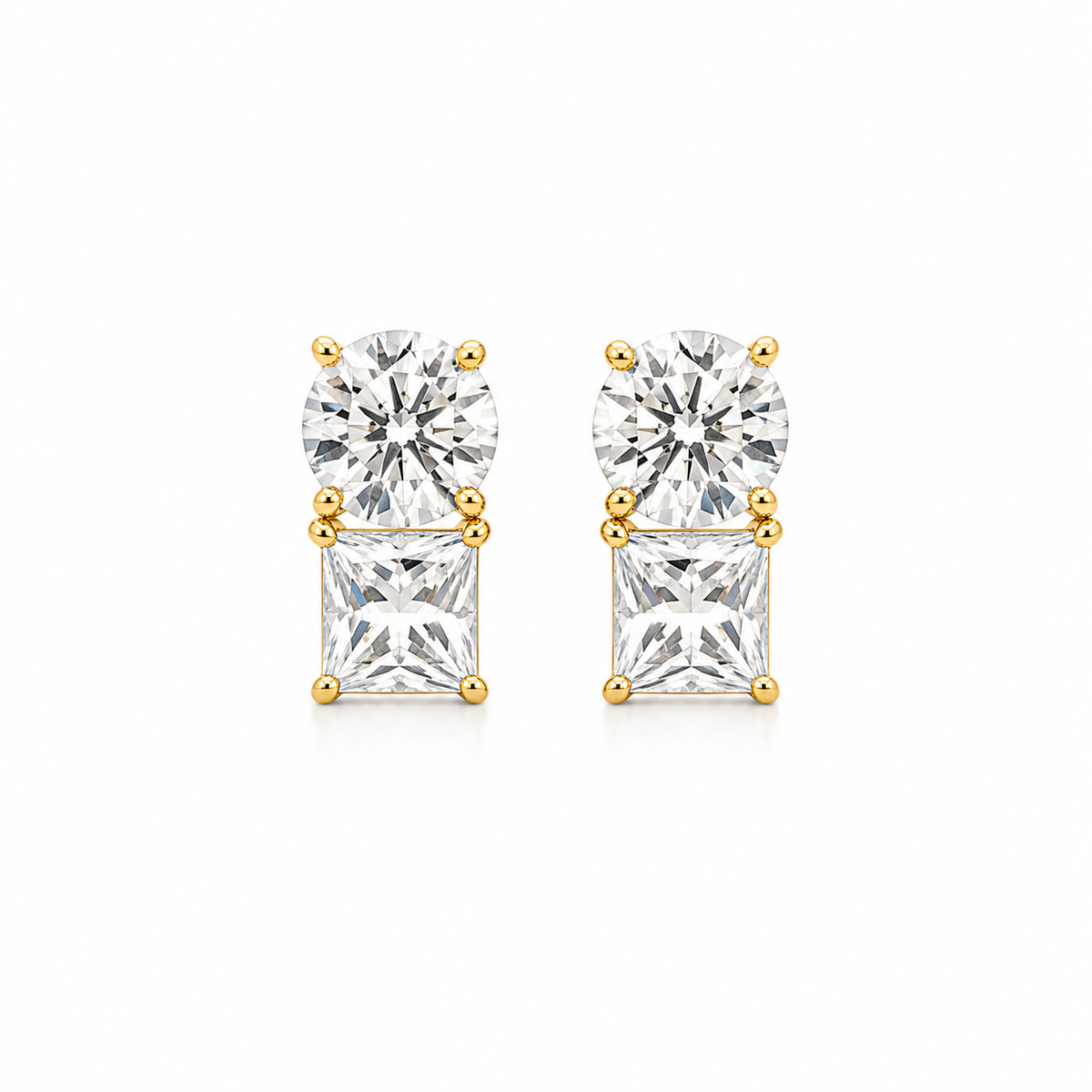 Double strass oorbellen Goud SOFIZARE