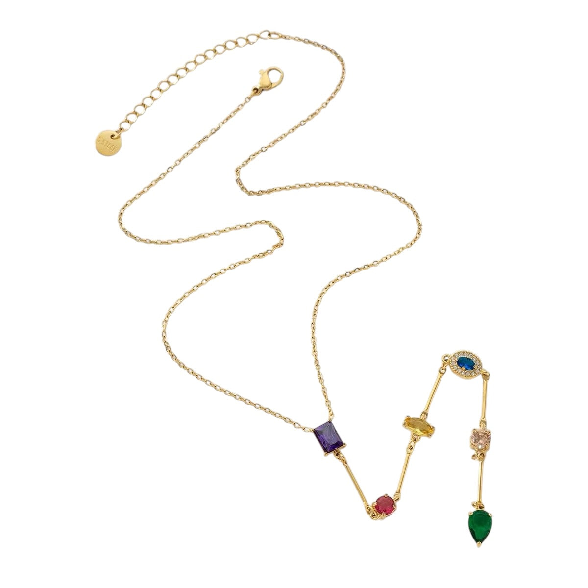 Blox strass Y ketting