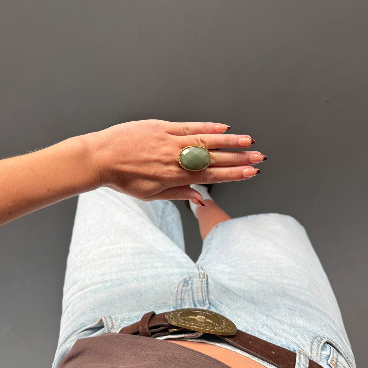 Fatty stone ring Goud SOFIZARE