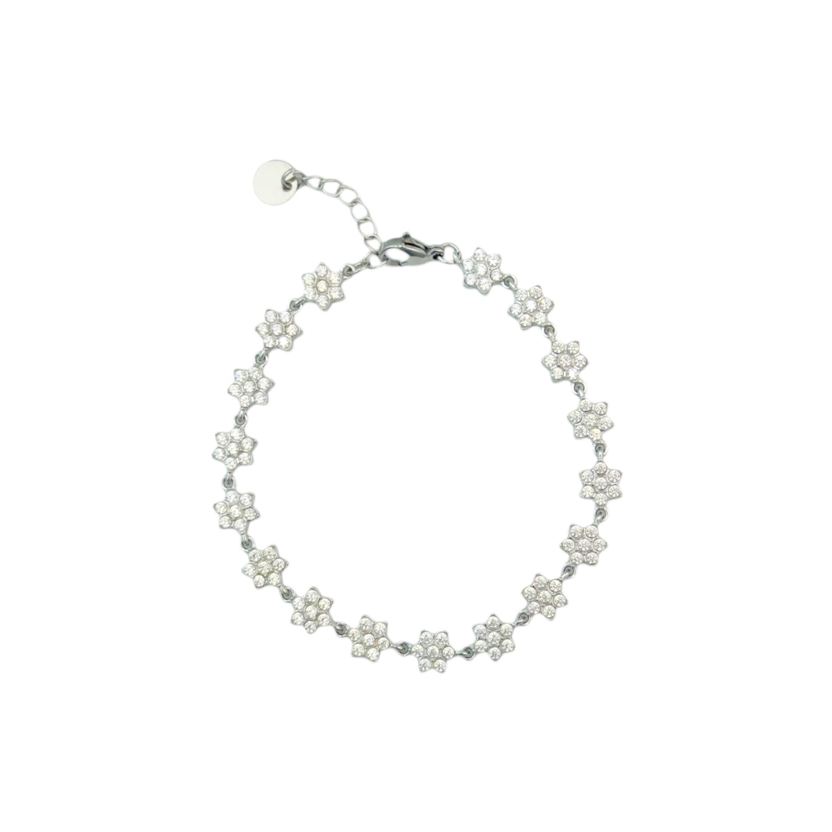 Flower strass armband Zilver SOFIZARE