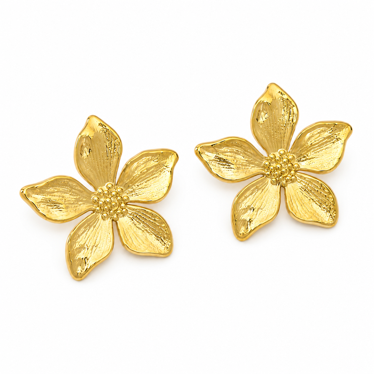 Flowery studs oorbellen Goud SOFIZARE