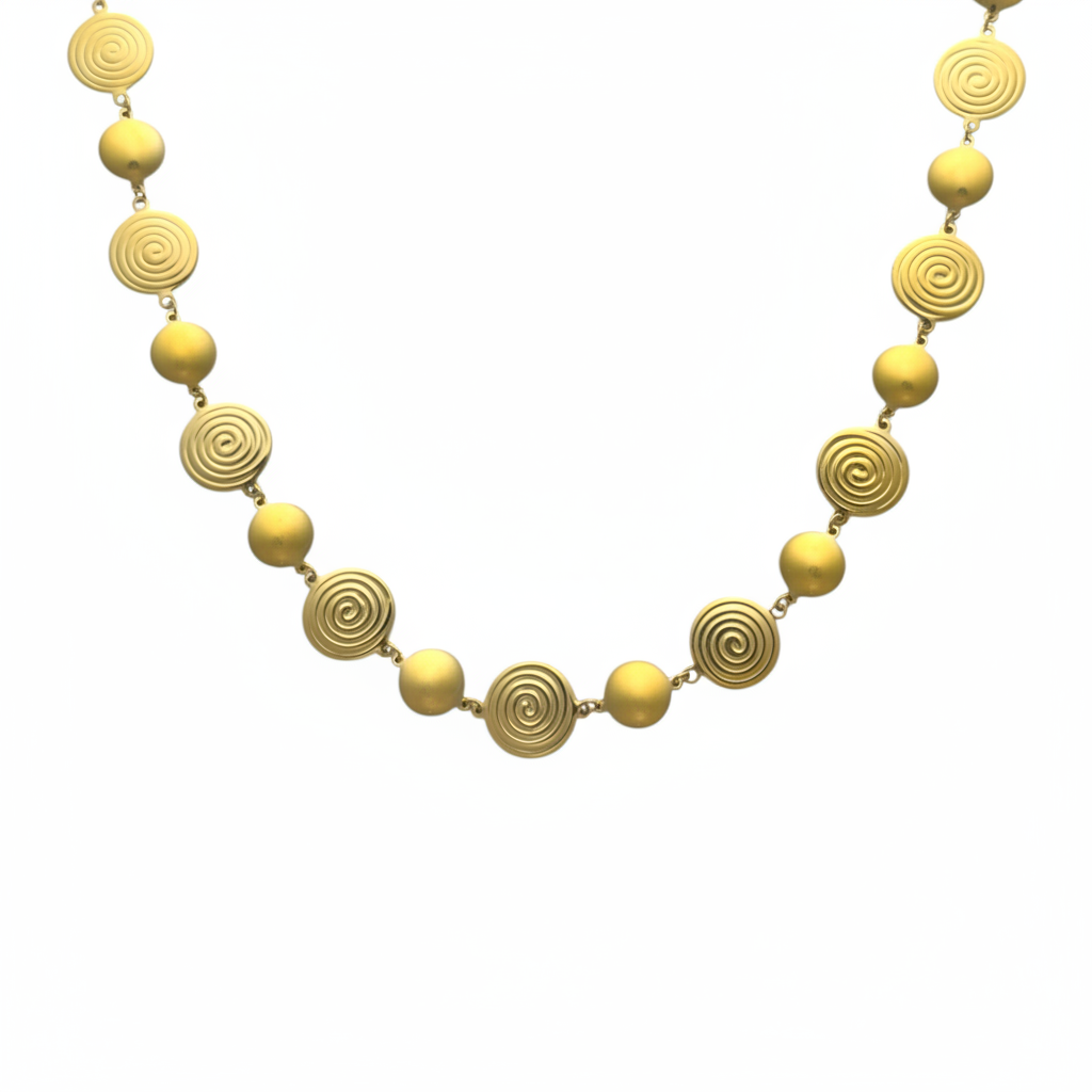 Gouden spiraal ketting