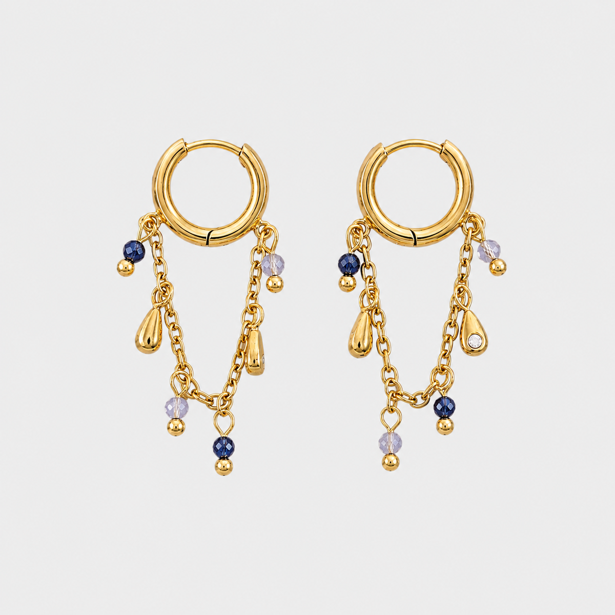 Hanging hangers oorbellen Blauw SOFIZARE