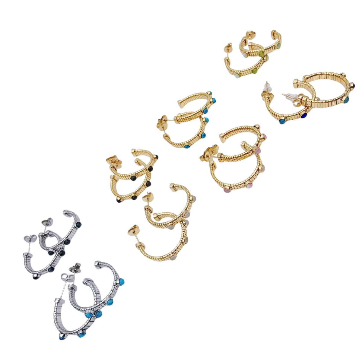 Happy snake hoops oorbellen Goud SOFIZARE