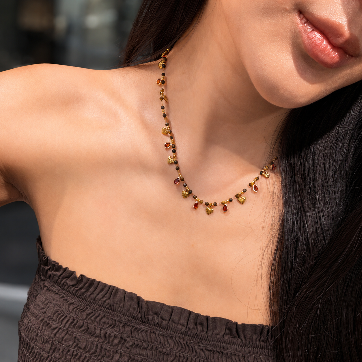 Happy heart beads ketting