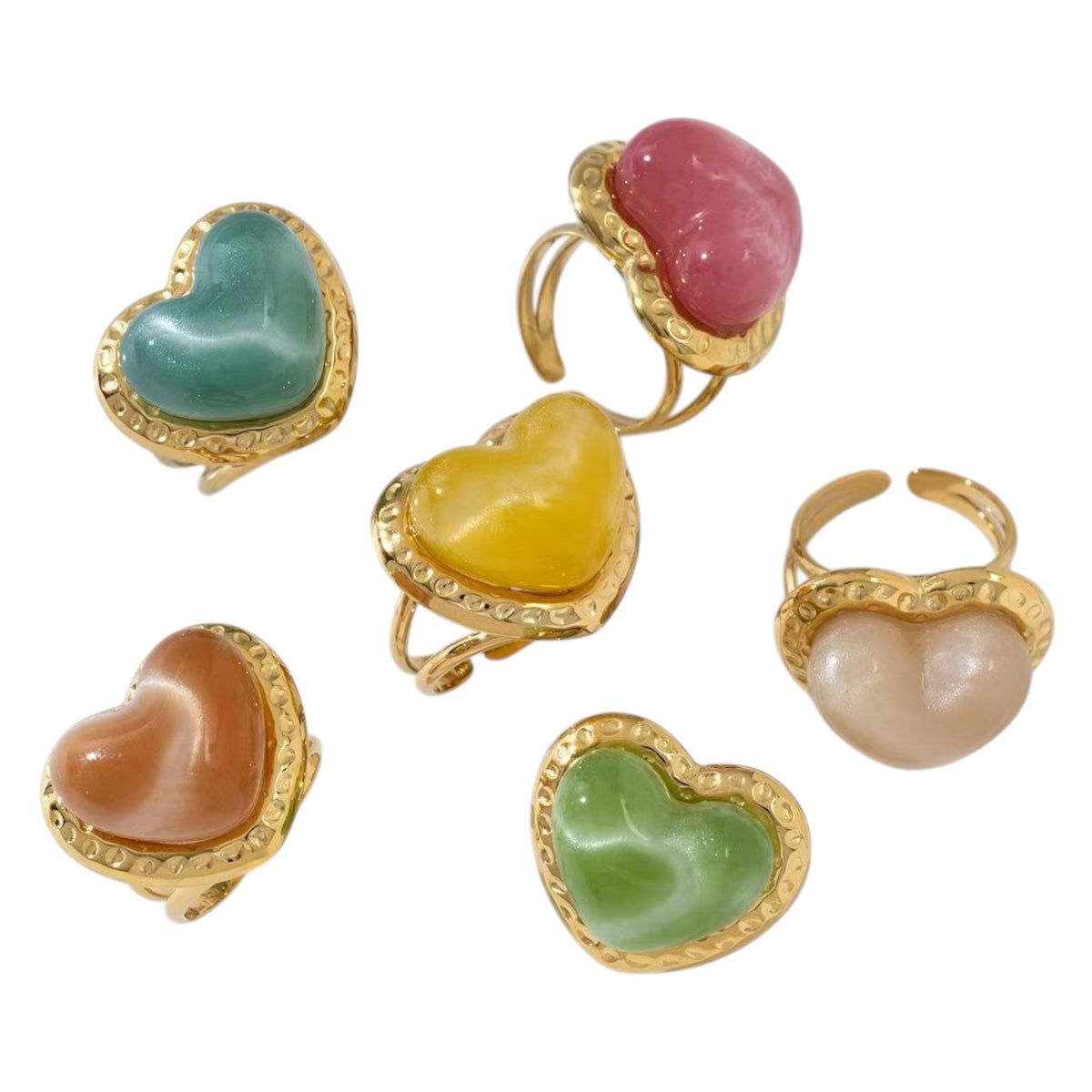 Heart pop ring Goud SOFIZARE