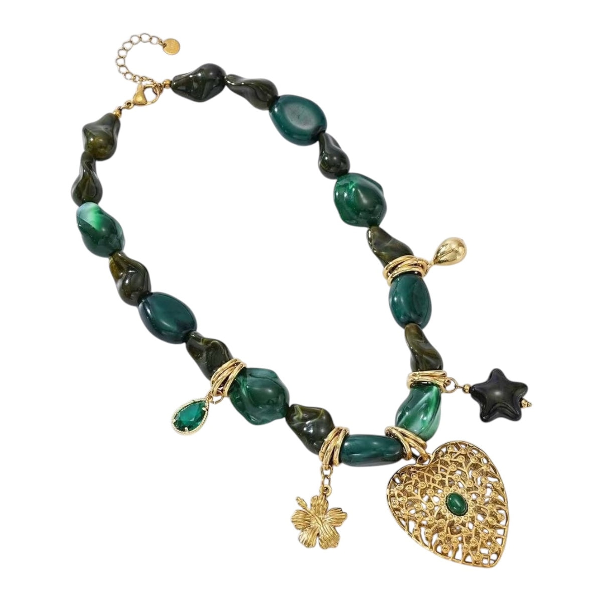 Lover beads bedel ketting Groen SOFIZARE