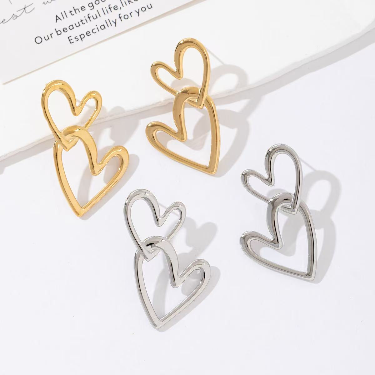 Lovers studs oorbellen Goud SOFIZARE