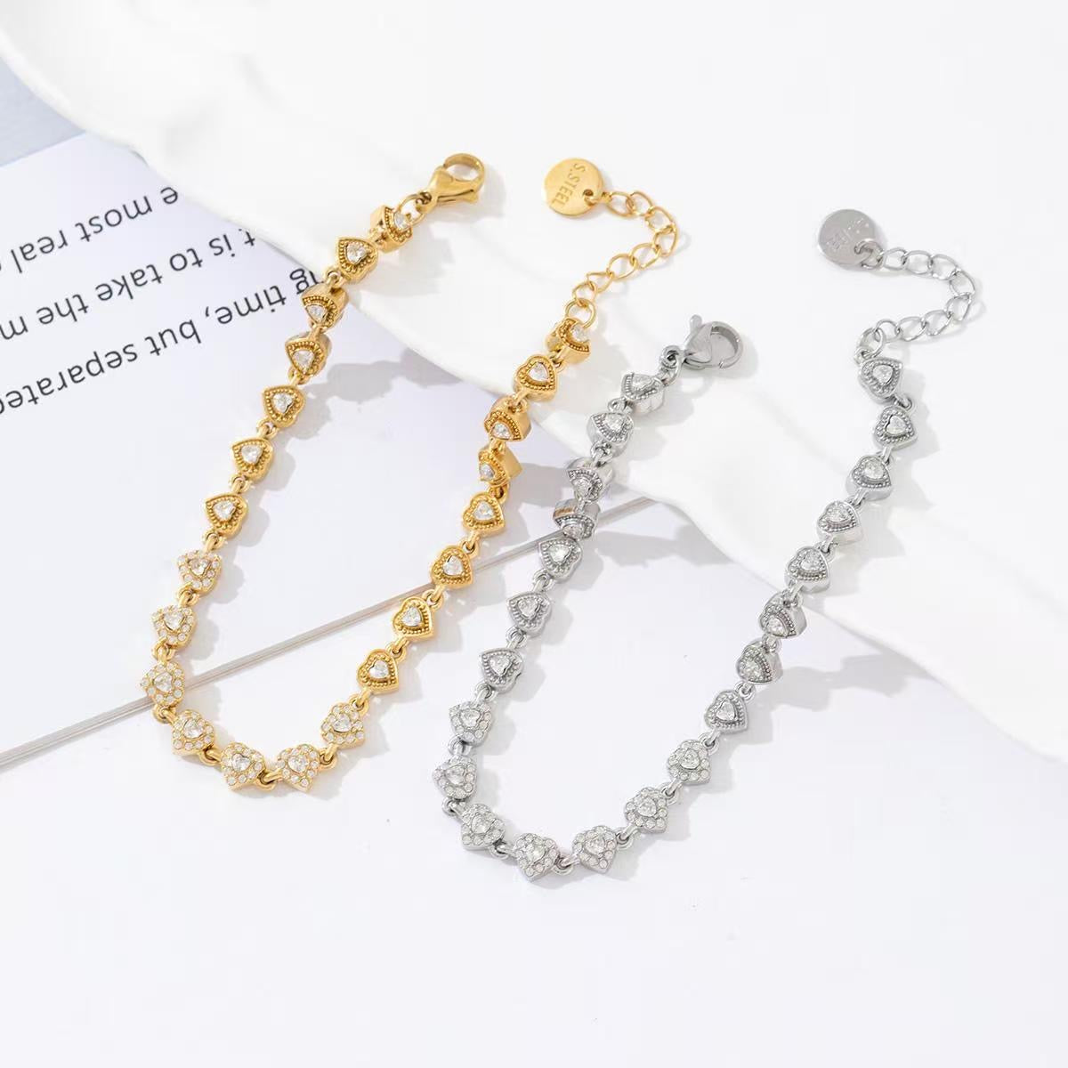 Manny stras armband Goud SOFIZARE