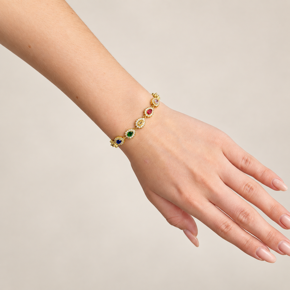 Marquise strass trektouw armband Mixed SOFIZARE